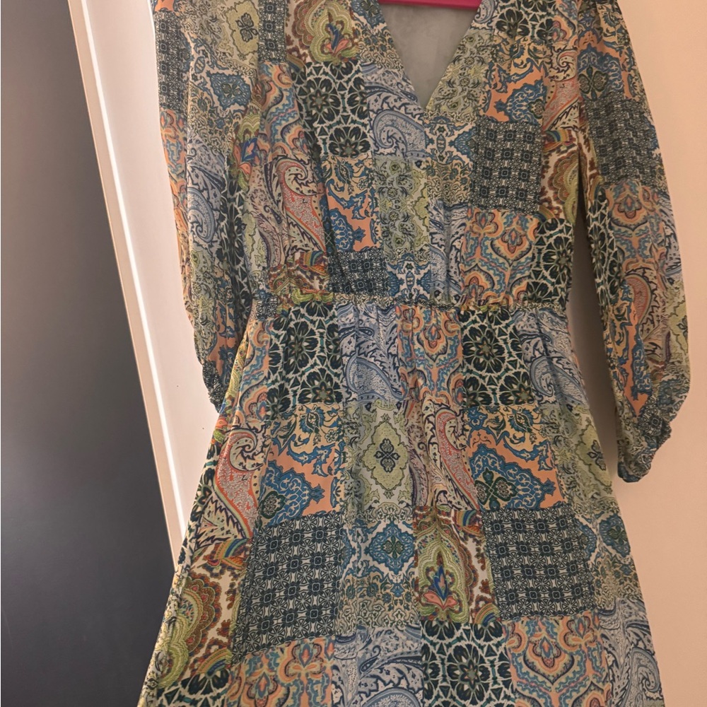 Multicolor Patchwork Dress